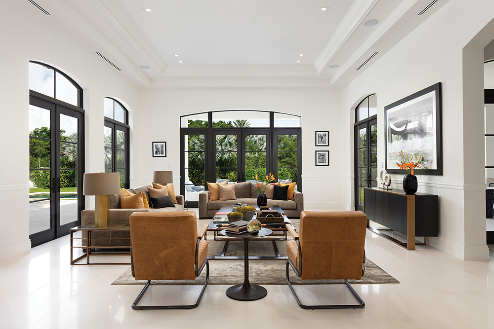 Homes Worth Over $10 Million in Coral Gables - living room