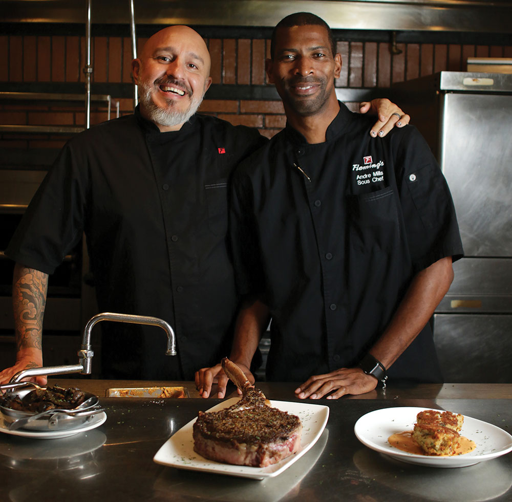 Fleming’s Steakhouse - Chefs Pablo Guarella and Andre Mills.
